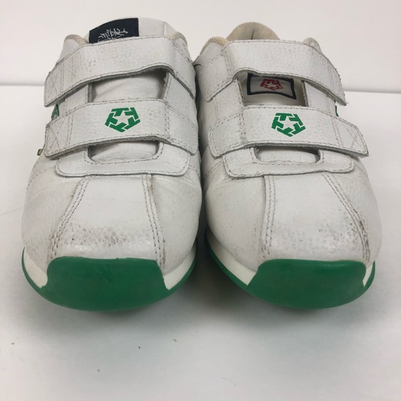 White and Green Tribal Streetwear Shoes Size 8 - Picture 3 of 12